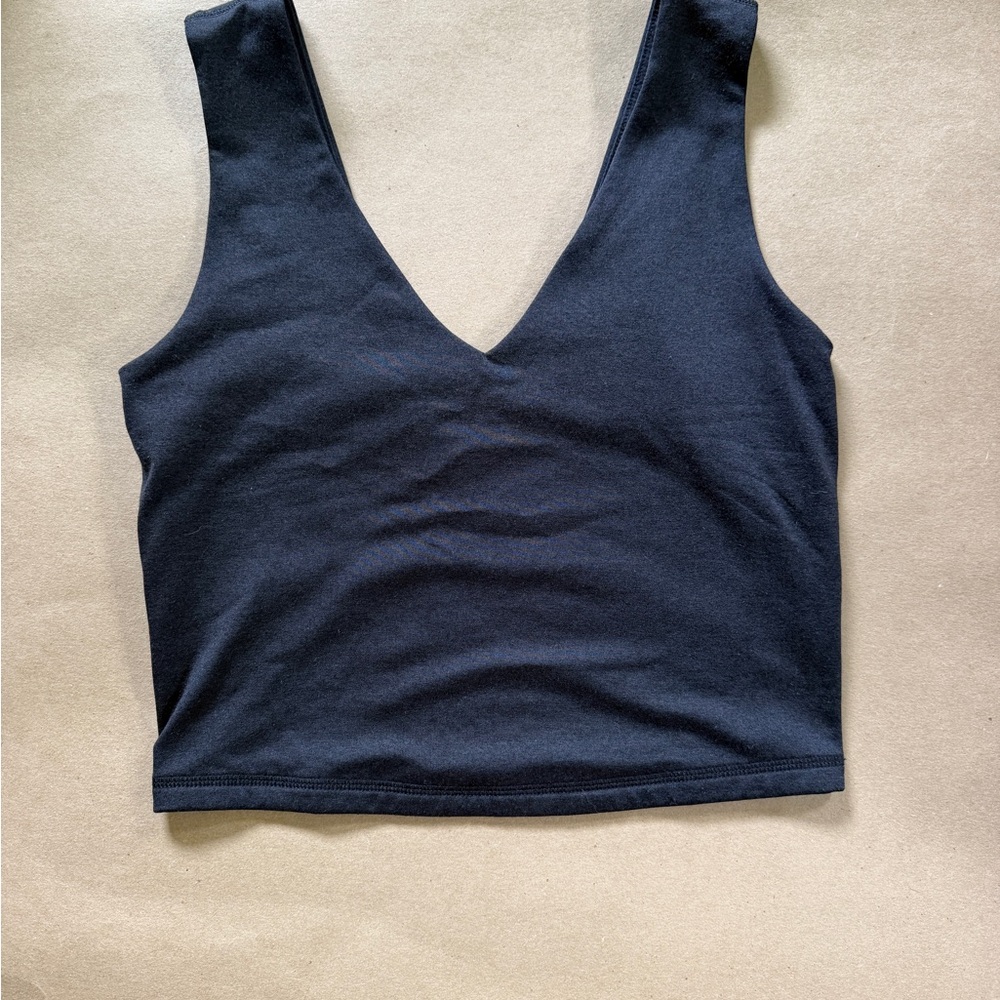 Old Navy CloudComfy V-Neck Cropped Tank Pair in Green & Black - Picture 2 of 5